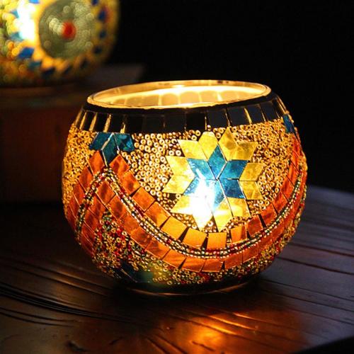 Sun flower Floral Mosaic candle holder