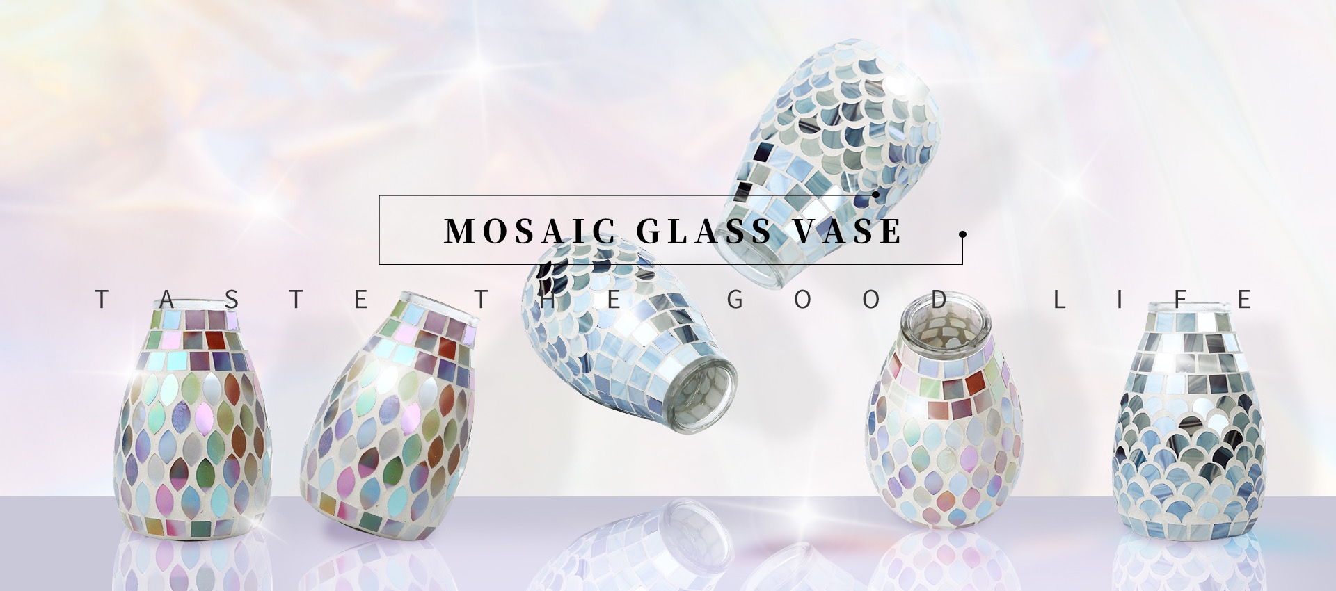 Mosaic Glass Vase